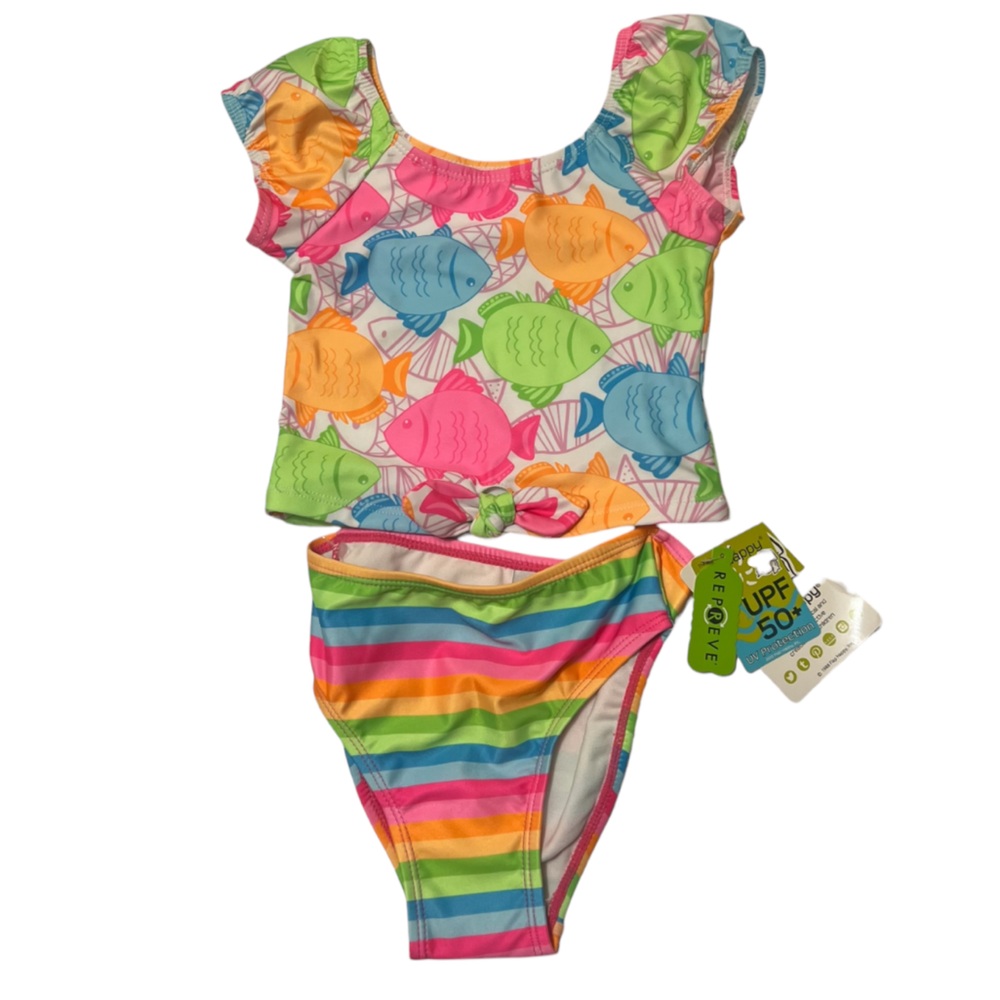 Flap Happy Rainbow Fish 2 Piece Bathing Suit